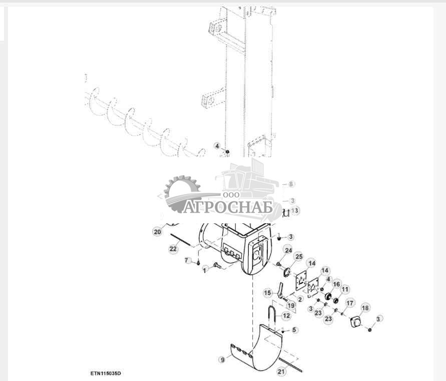 Кожух элеватора чистого зерна 
